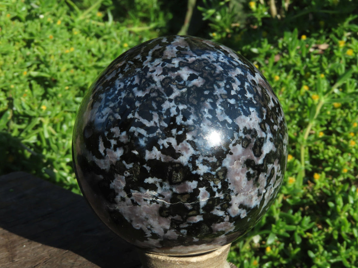 Polished Merlinite Gabbro Sphere x 1 From Madagascar - TopRock