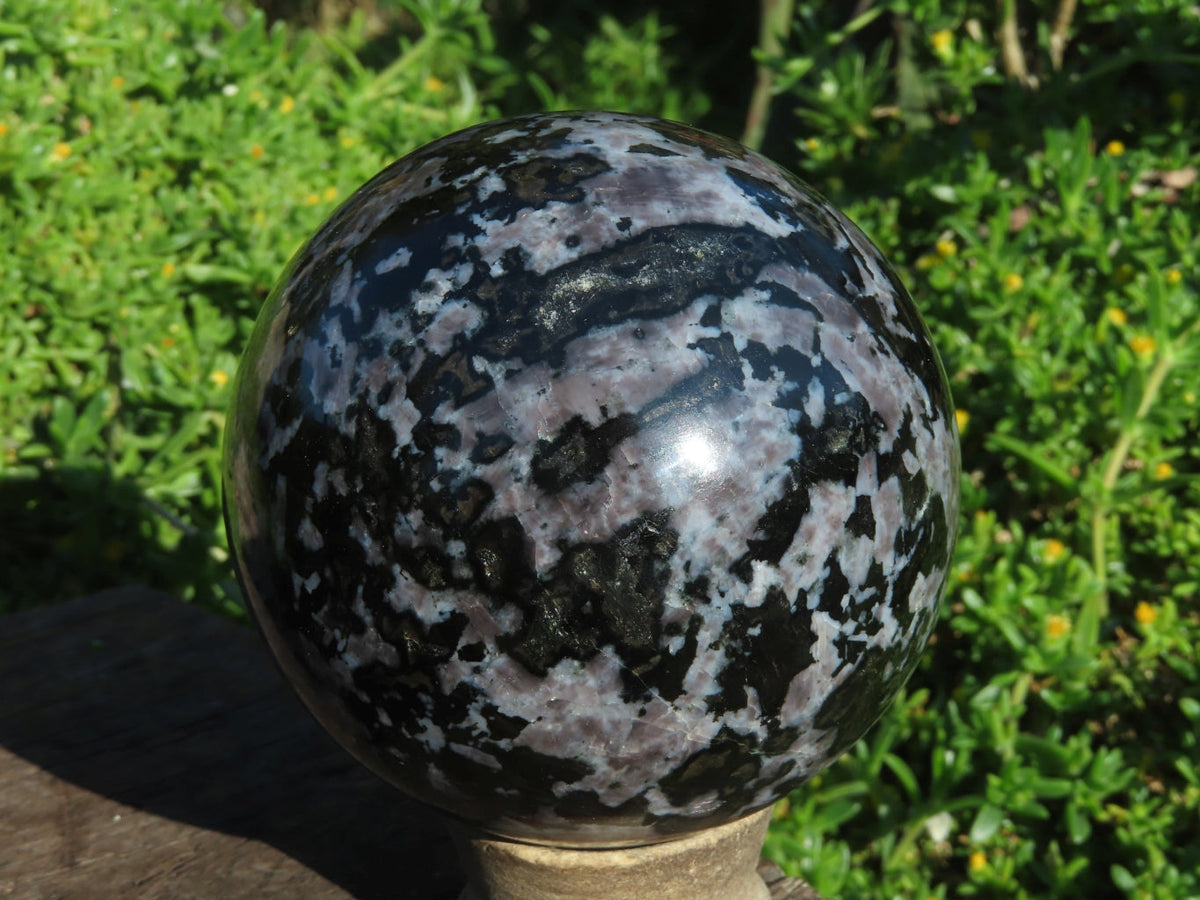 Polished Merlinite Gabbro Sphere x 1 From Madagascar - TopRock