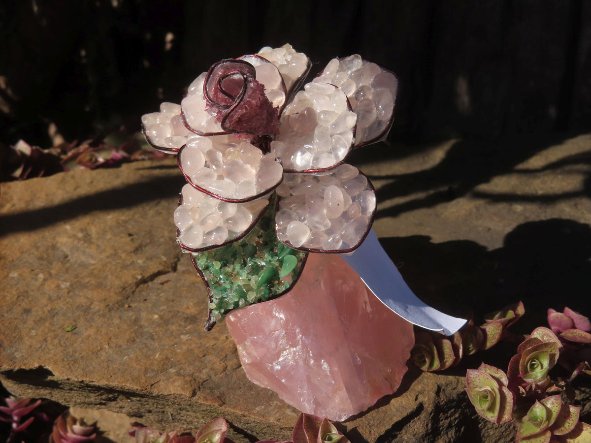 Polished Large Gemstone Art Rose - sold per piece - From South Africa - TopRock