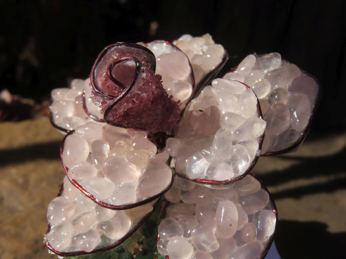 Polished Large Gemstone Art Rose - sold per piece - From South Africa - TopRock
