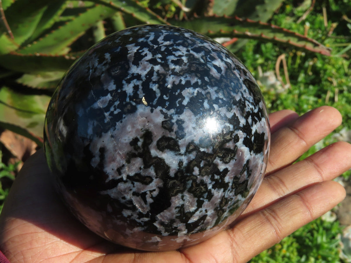 Polished Merlinite Gabbro Sphere x 1 From Madagascar - TopRock
