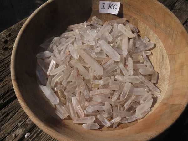 Natural Small Mine Run Quartz Crystals - sold per Kg - From Madagascar - TopRock