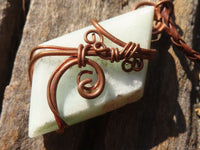 Polished Mixed Copper Wire Wrapped Jewellery Pendants x 6 From Congo - Toprock Gemstones and Minerals