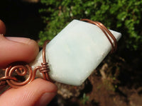 Polished Mixed Copper Wire Wrapped Jewellery Pendants x 6 From Congo - Toprock Gemstones and Minerals