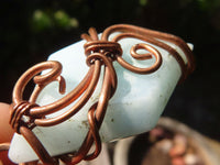 Polished Mixed Copper Wire Wrapped Jewellery Pendants x 6 From Congo - Toprock Gemstones and Minerals