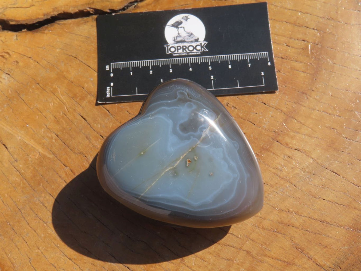 Polished Agate Hearts x 6 From Madagascar - TopRock