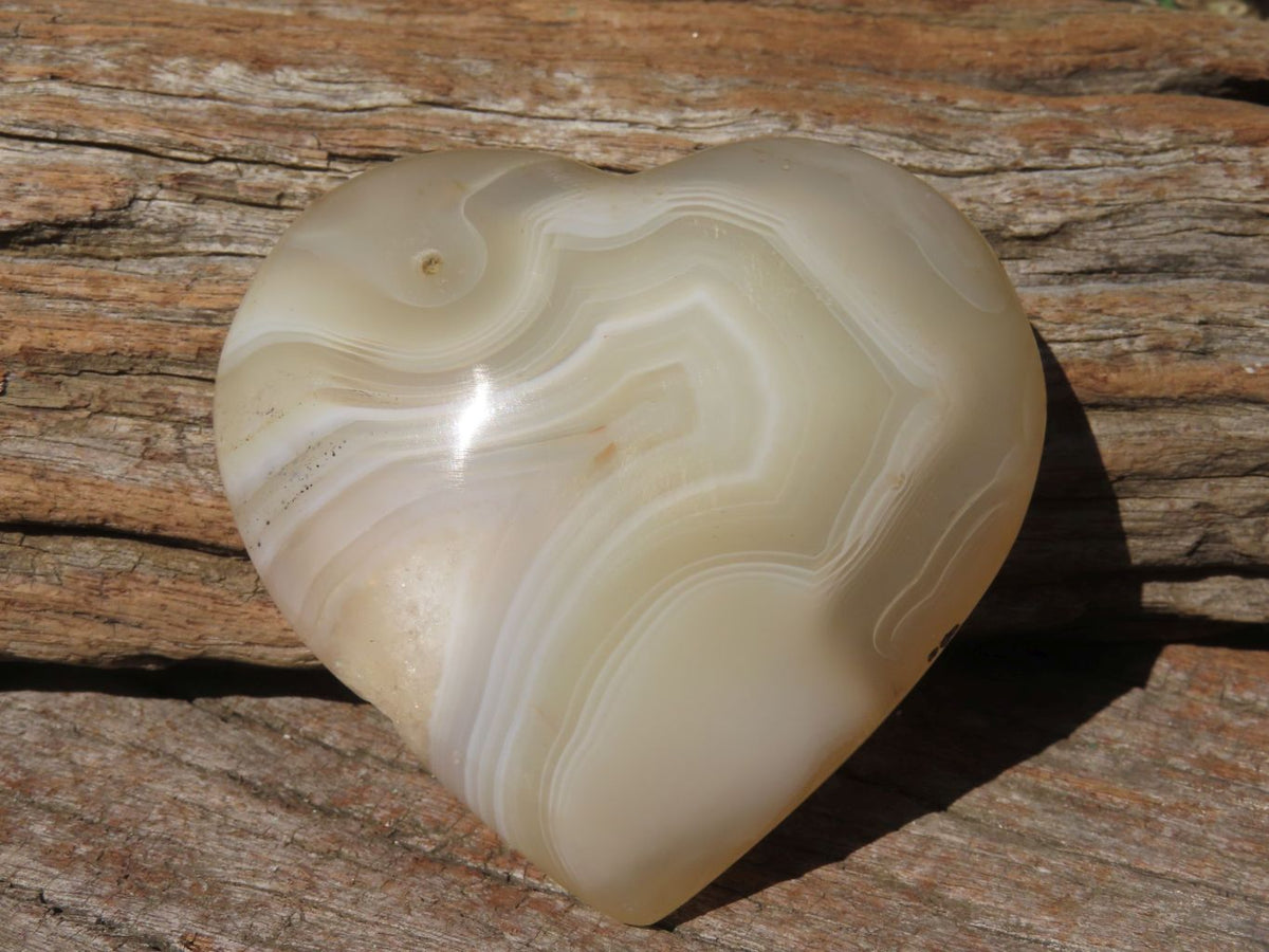 Polished Agate Hearts x 6 From Madagascar - TopRock