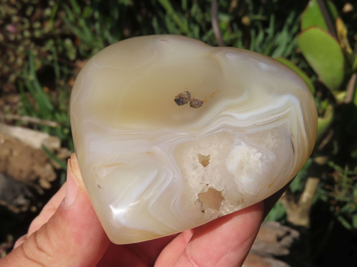 Polished Agate Hearts x 6 From Madagascar - TopRock