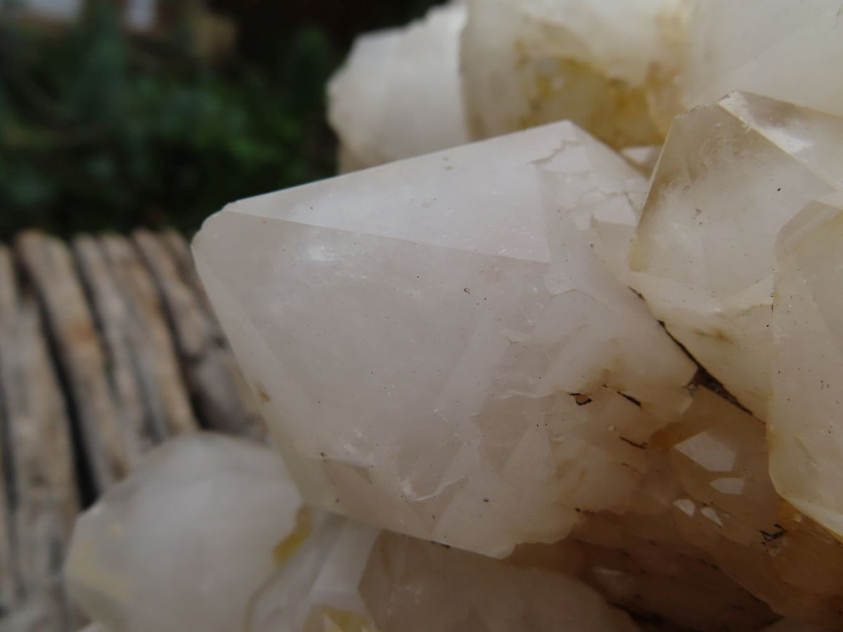 Natural Large White Phantom Quartz Cluster x 1 From Madagascar - TopRock