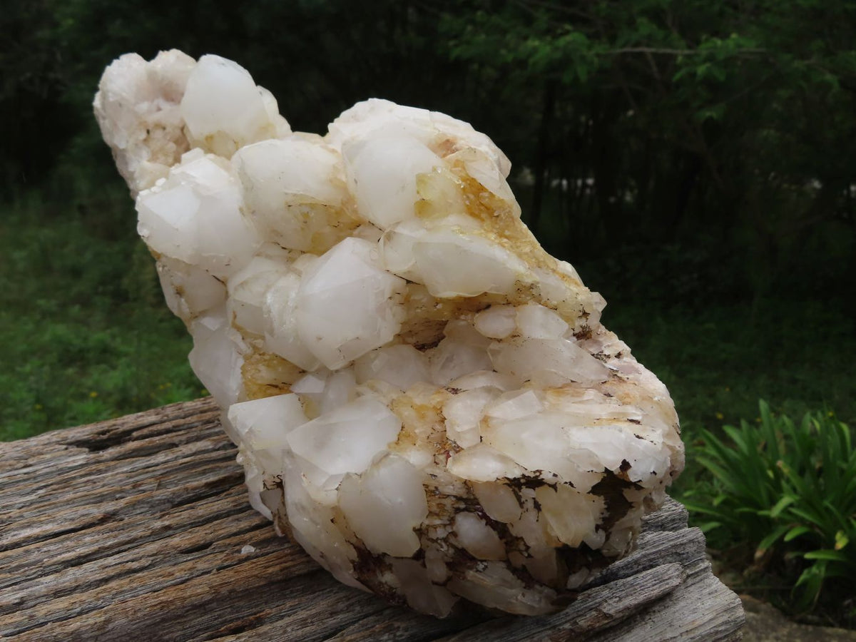 Natural Large White Phantom Quartz Cluster x 1 From Madagascar - TopRock