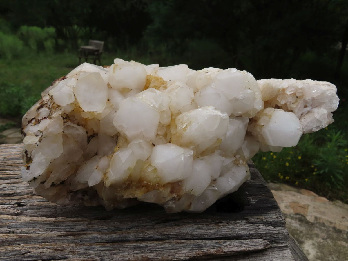 Natural Large White Phantom Quartz Cluster x 1 From Madagascar - TopRock