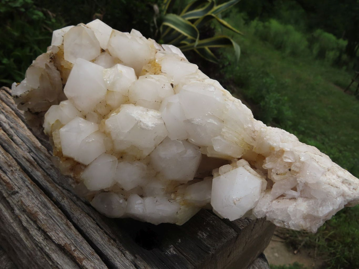 Natural Large White Phantom Quartz Cluster x 1 From Madagascar - TopRock