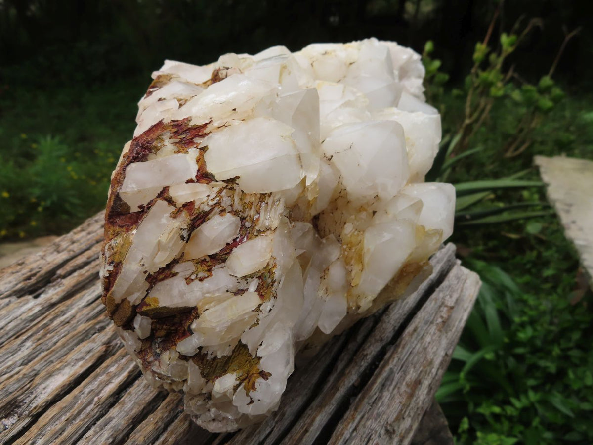 Natural Large White Phantom Quartz Cluster x 1 From Madagascar - TopRock