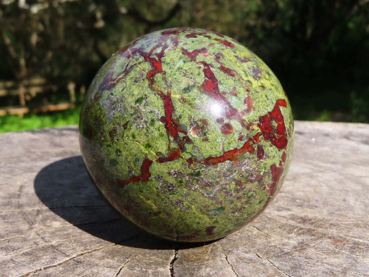 Polished Bastite Dragon Bloodstone Spheres x 2 From Tshipise, South Africa - TopRock