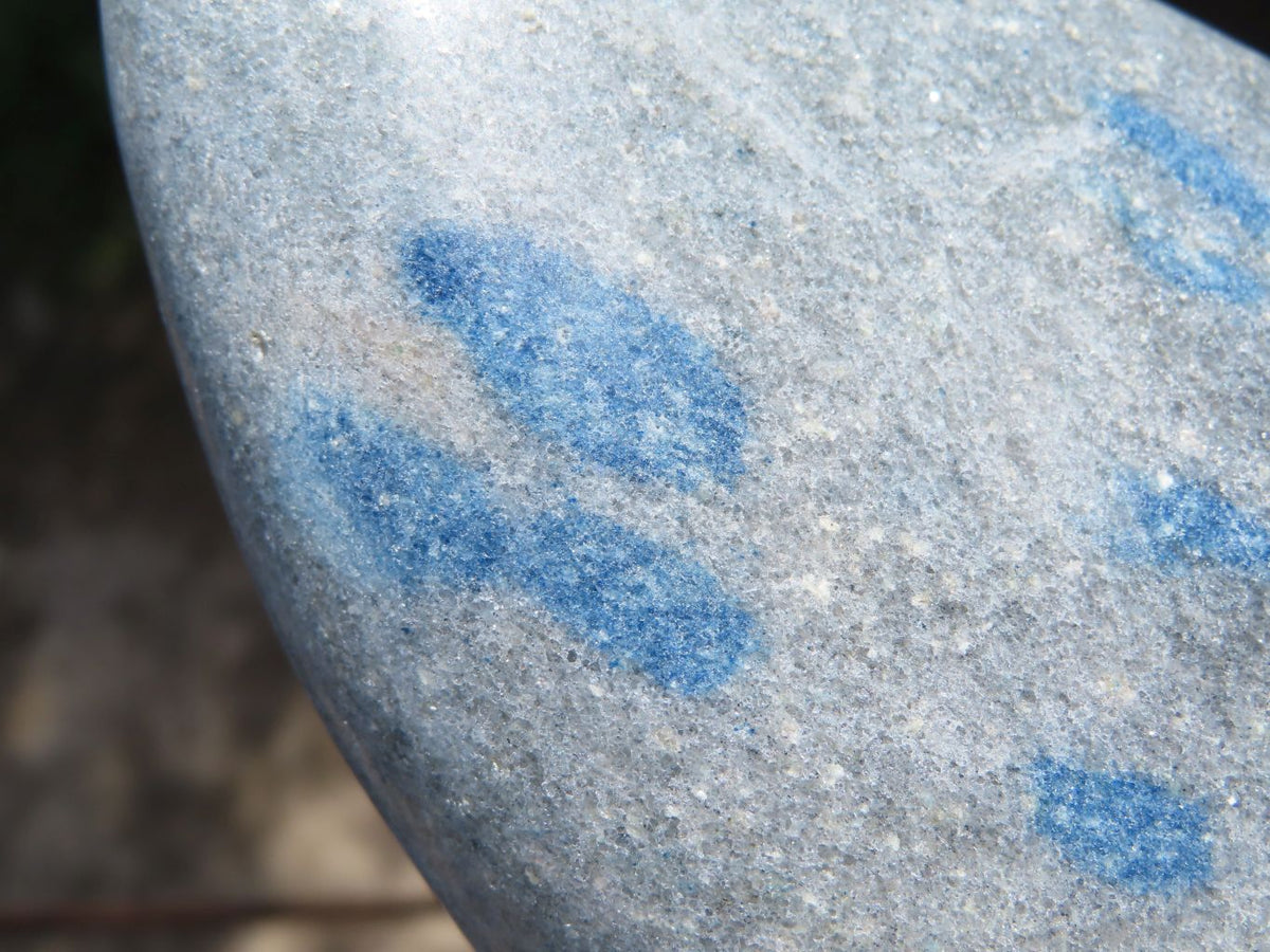 Polished Blue Spotted Spinel Dalmatian Stone Standing Free Form x 1 From Madagascar - TopRock