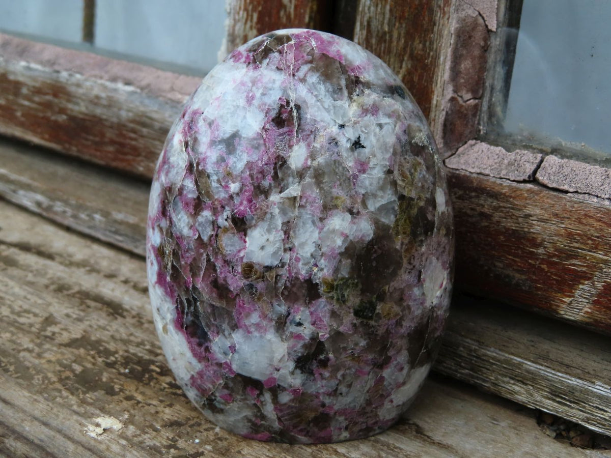 Polished Rubellite Standing Free Forms x 3 From Madagascar - TopRock