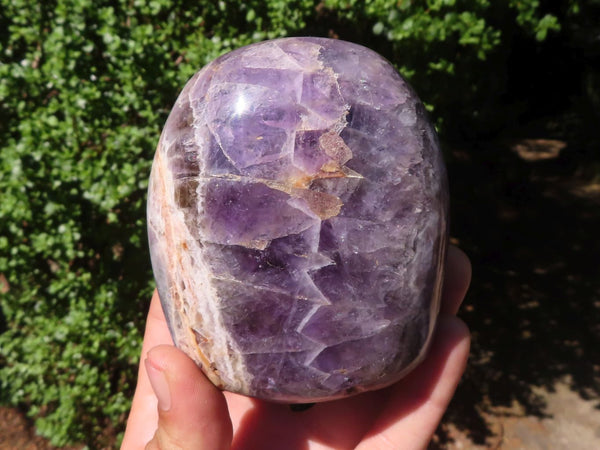 Polished Smokey Flower Dream Amethyst Standing Free Forms  x 3 From Madagascar - TopRock