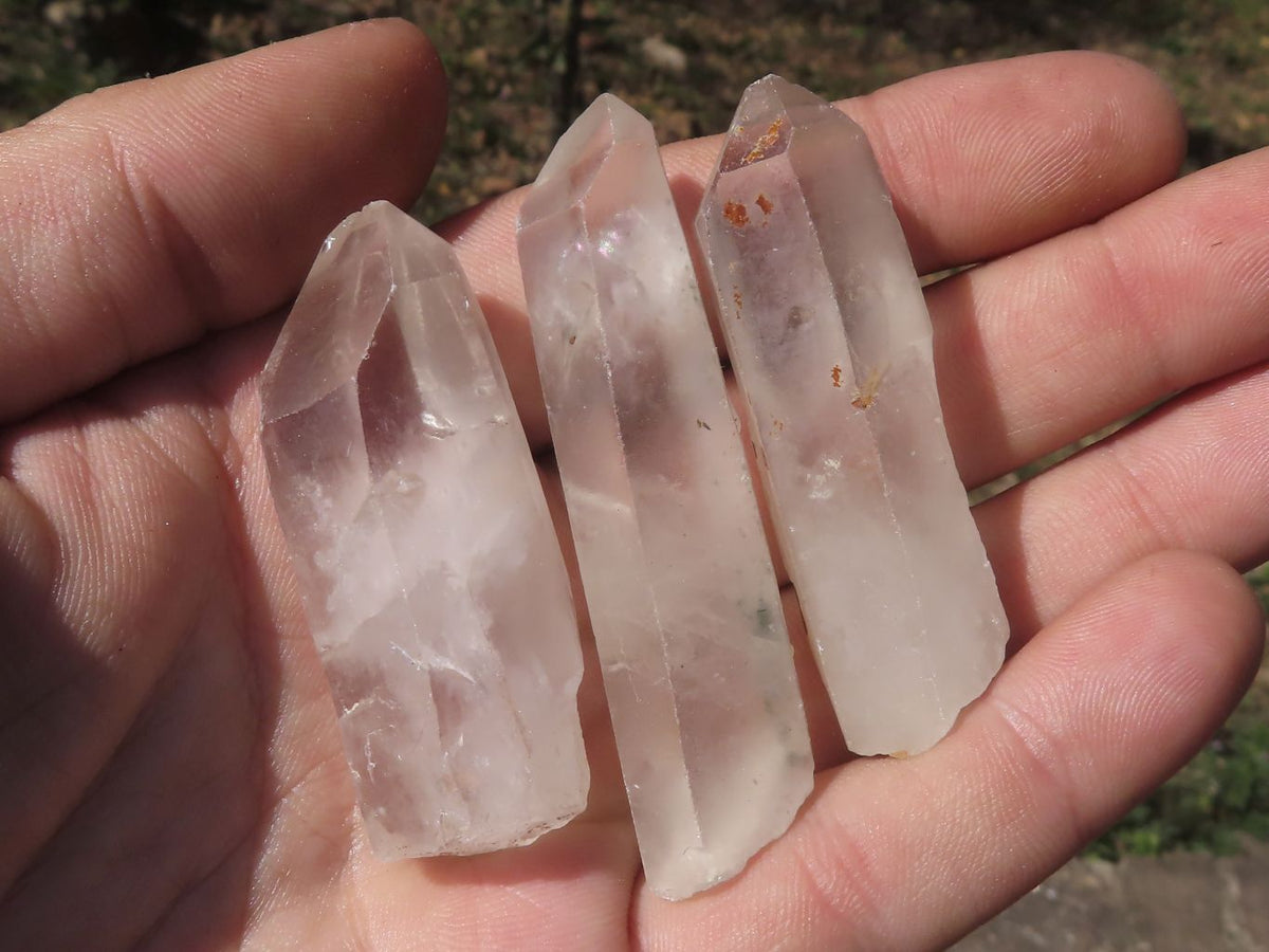 Natural Single Optic to Semi Optic Quartz Crystals x 48 From Madagascar - TopRock
