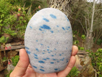 Polished Blue Spotted Spinel Quartz Free Forms  x 2 From Madagascar - Toprock Gemstones and Minerals