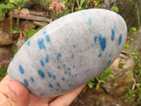 Polished Blue Spotted Spinel Quartz Free Forms  x 2 From Madagascar - Toprock Gemstones and Minerals