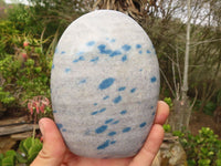 Polished Blue Spotted Spinel Quartz Free Forms  x 2 From Madagascar - Toprock Gemstones and Minerals