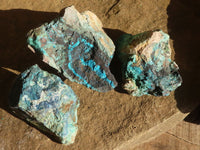 Natural Rough Shattuckite Cobbed Specimens x 24 From Kaokoveld, Namibia - Toprock Gemstones and Minerals