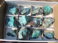 Natural Rough Shattuckite Cobbed Specimens x 12 From Kaokoveld, Namibia - Toprock Gemstones and Minerals