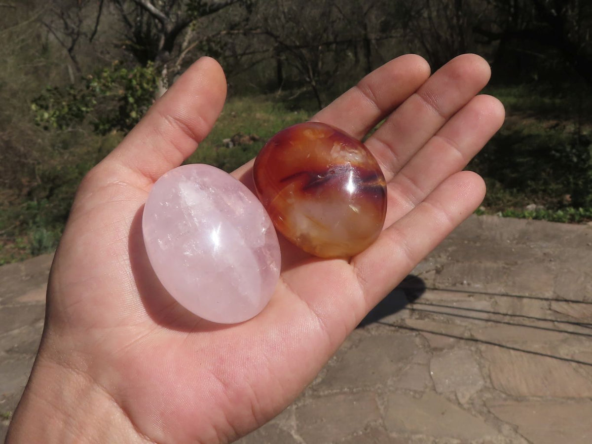 Polished Lovely Mixed Selection Of Palm Stones x 24 From Madagascar - TopRock