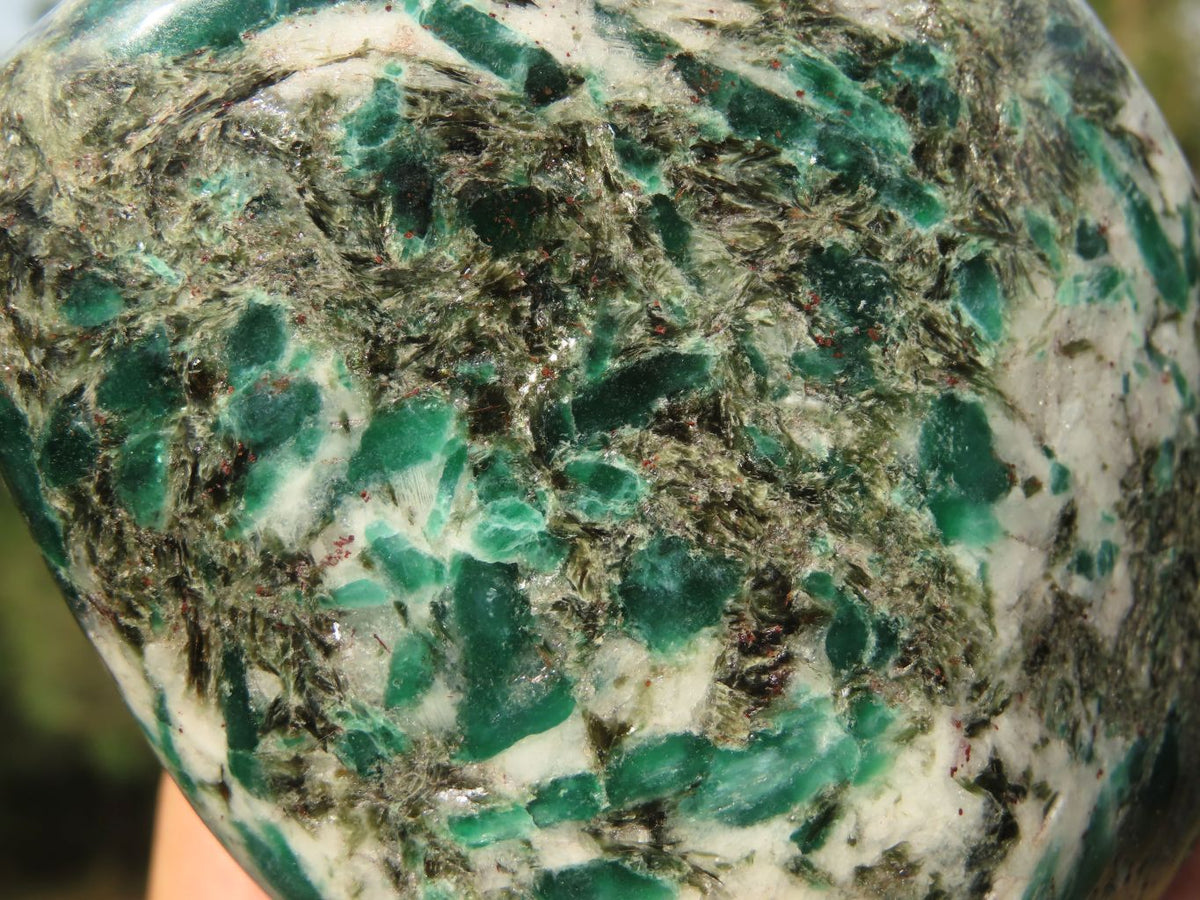 Polished Green Emerald In Matrix Standing Free Forms x 2 From Zimbabwe - TopRock