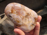 Polished Ocean Flower Agate Standing Free Forms  x 3 From Madagascar - Toprock Gemstones and Minerals