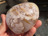 Polished Ocean Flower Agate Standing Free Forms  x 3 From Madagascar - Toprock Gemstones and Minerals