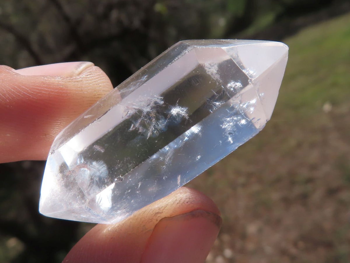 Polished Double Terminated Optic Quartz Crystals x 35 From Madagascar - TopRock