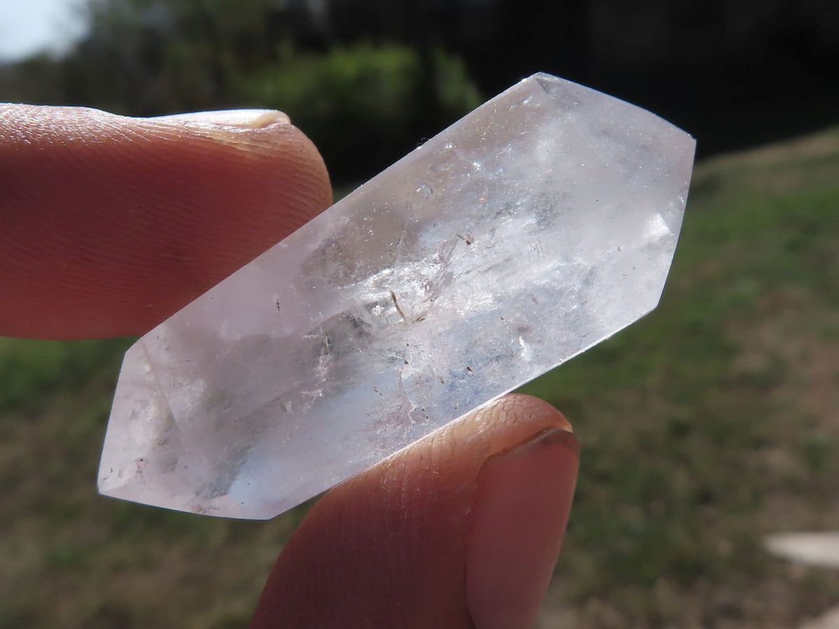 Polished Double Terminated Optic Quartz Crystals x 35 From Madagascar - TopRock