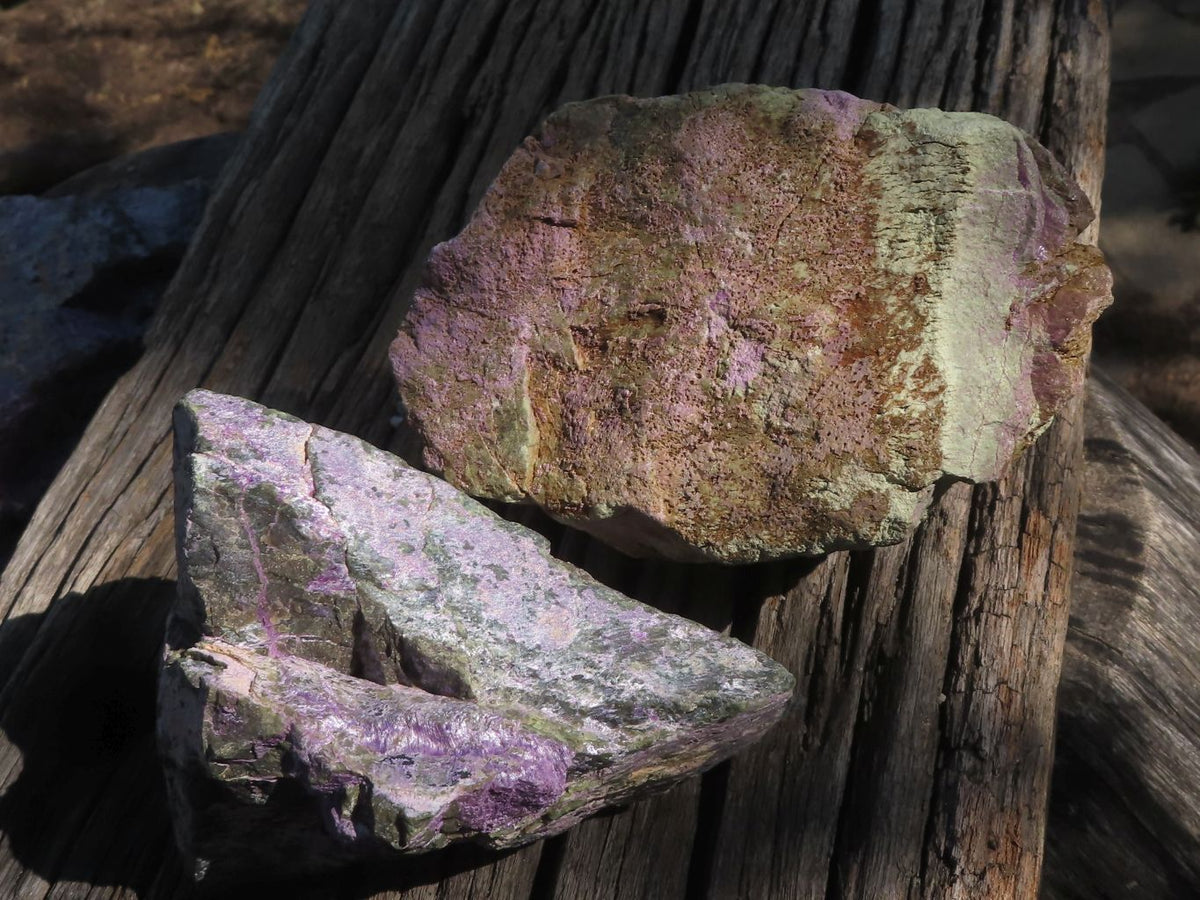 Natural Large Silky Stichtite & Serpentine Specimens x 3 From Barberton, South Africa - TopRock