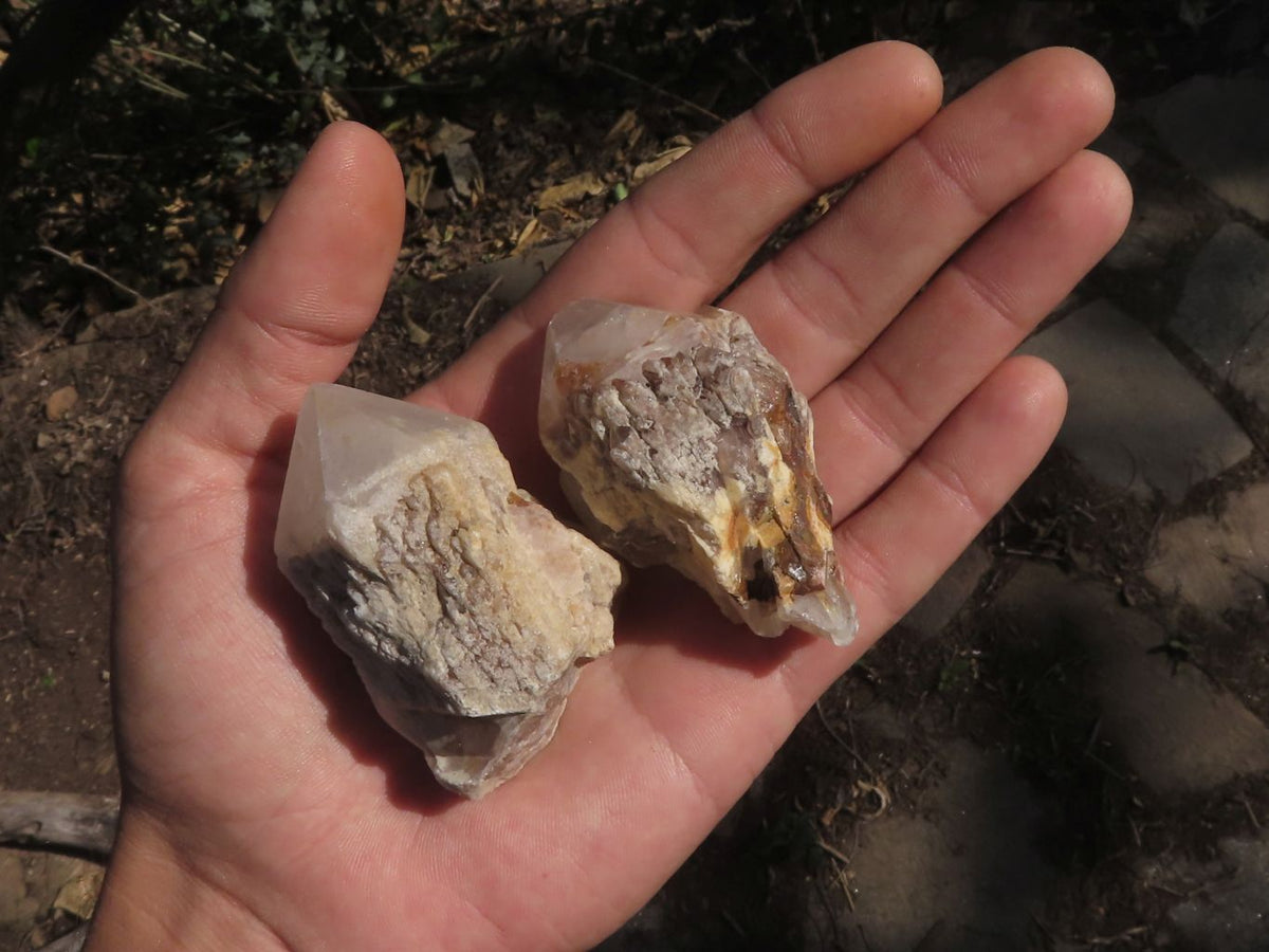 Natural Single Pineapple Quartz Crystals x 35 From Antsirabe, Madagascar - TopRock