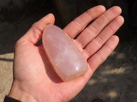 Polished Gemmy Rose Quartz Standing Free Forms x 6 From Madagascar - Toprock Gemstones and Minerals