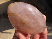 Polished Gemmy Rose Quartz Standing Free Forms x 6 From Madagascar - Toprock Gemstones and Minerals