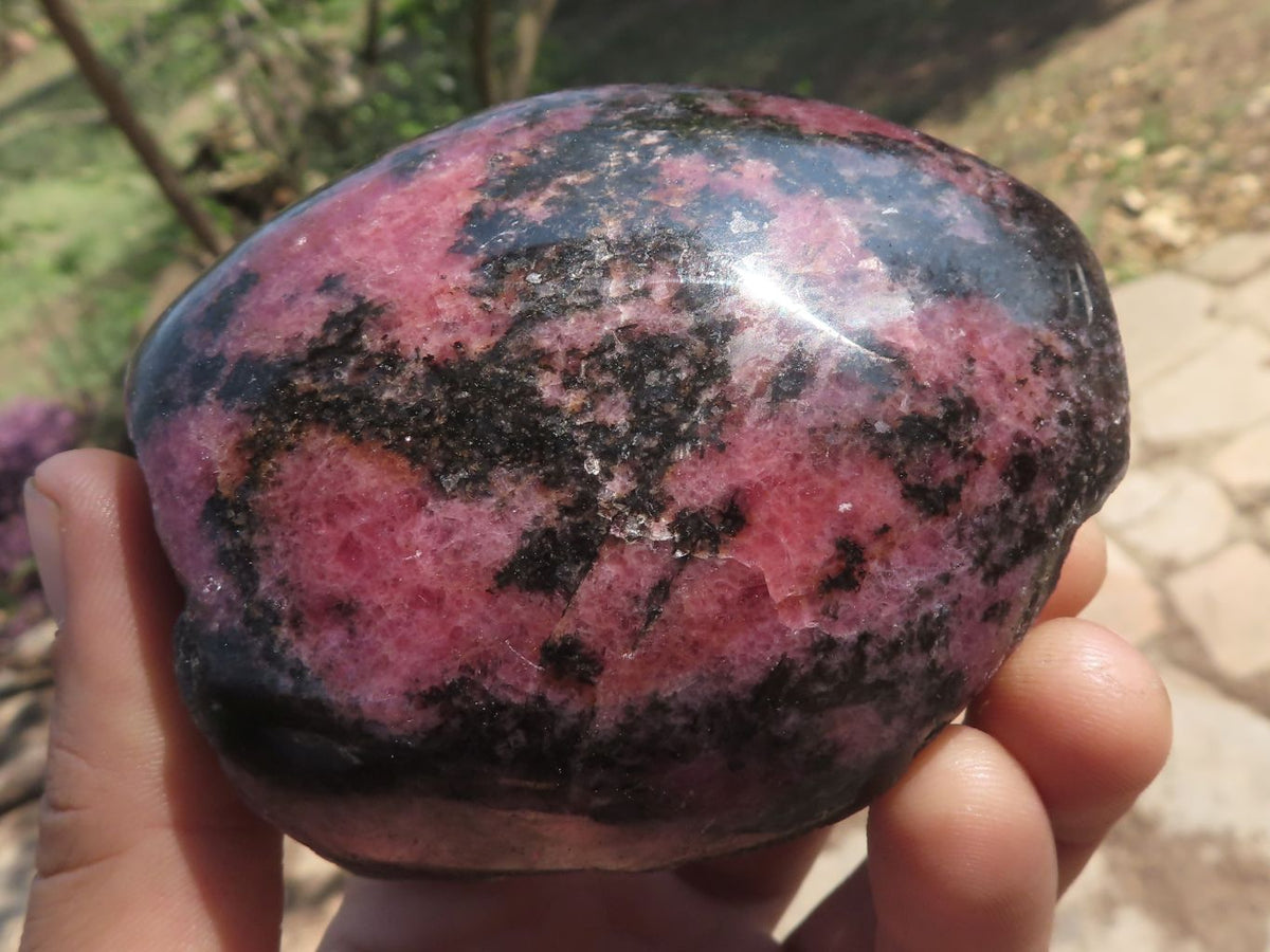Polished One Side Polished Rhodonite Free Forms x 5 From Ambatondrazaka, Madagascar - TopRock