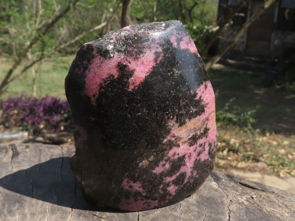 Polished One Side Polished Rhodonite Free Forms x 5 From Ambatondrazaka, Madagascar - TopRock
