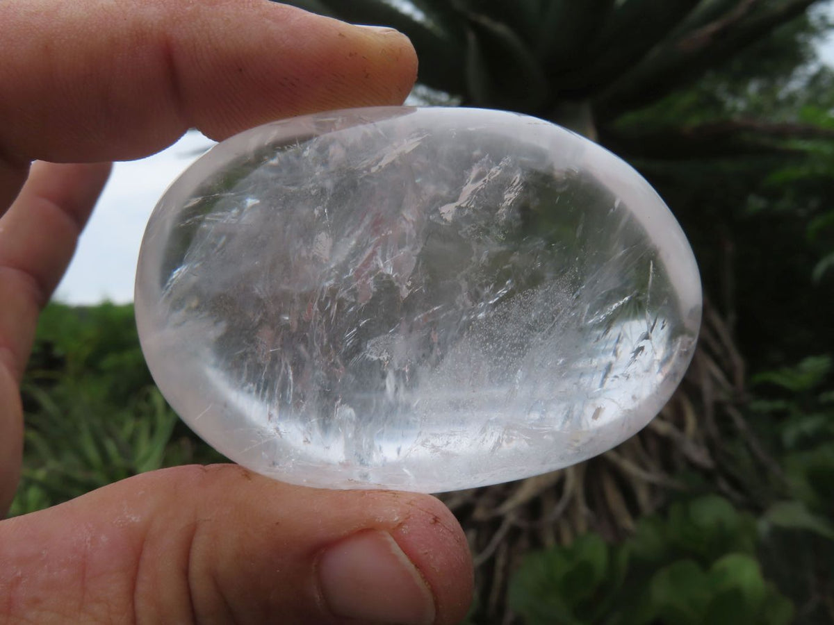 Polished Optic to Semi Optic Rock Crystal Quartz Gallets x 6 From Madagascar - TopRock