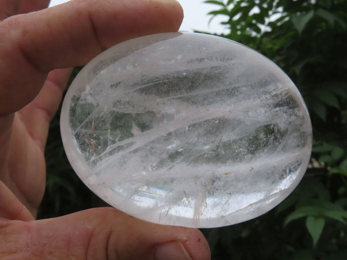 Polished Optic to Semi Optic Rock Crystal Quartz Gallets x 6 From Madagascar - TopRock