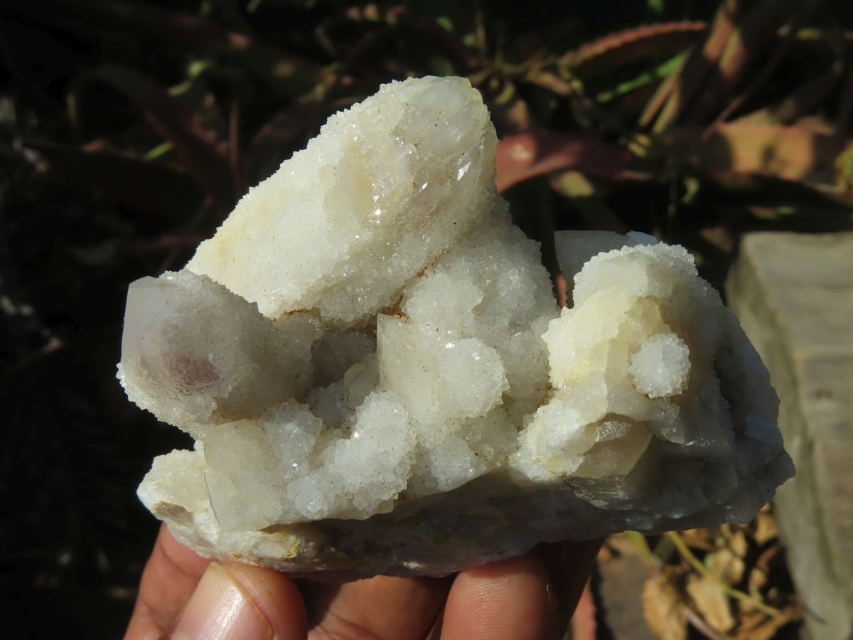 Natural White/ Limonite Spirit Quartz Clusters x 10 From Boekenhouthoek, South Africa - TopRock