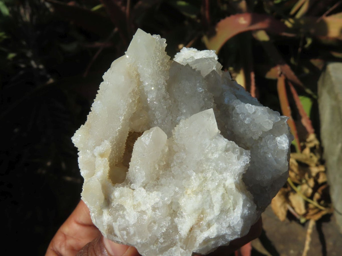 Natural White/ Limonite Spirit Quartz Clusters x 10 From Boekenhouthoek, South Africa - TopRock