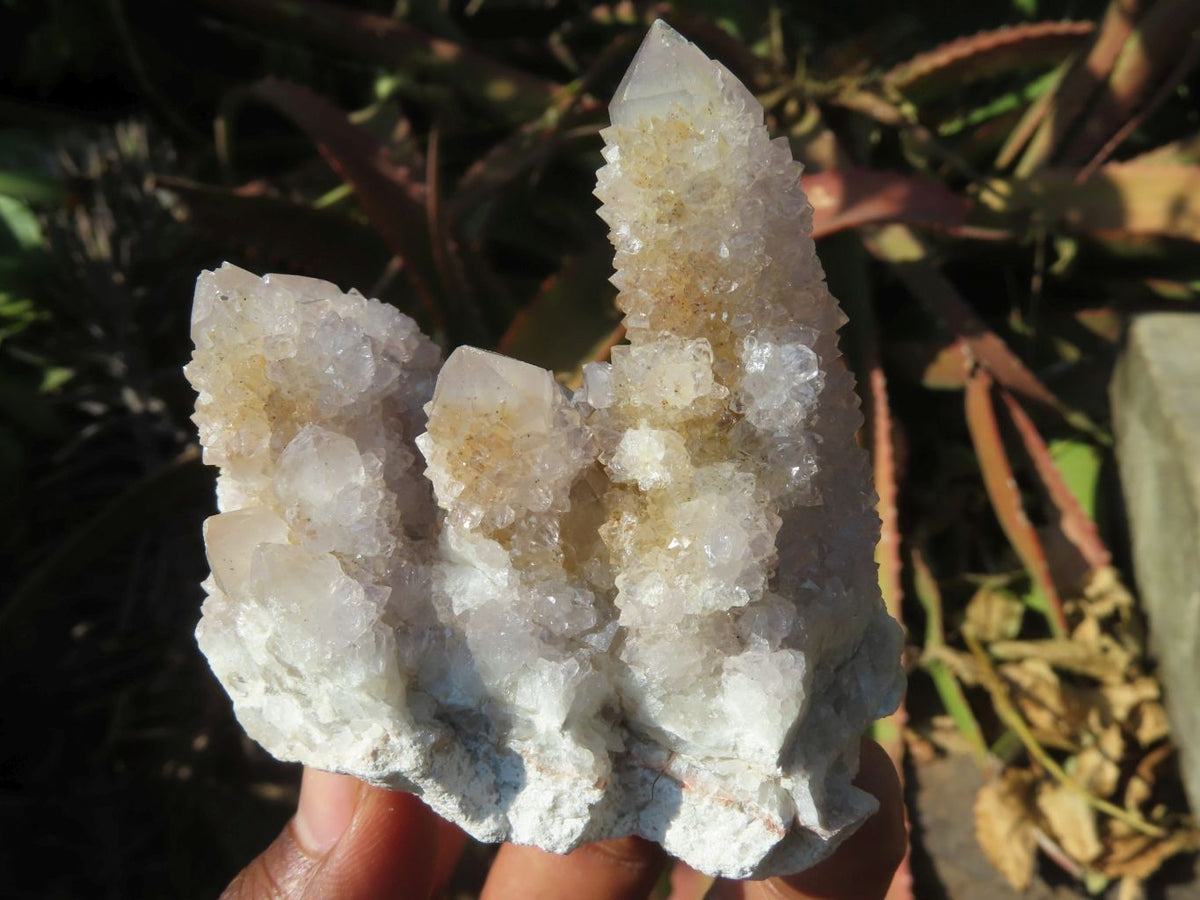 Natural White/ Limonite Spirit Quartz Clusters x 10 From Boekenhouthoek, South Africa - TopRock