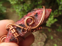 Polished Mixed Copper Wire Wrapped Jewellery Pendants x 6 From Southern Africa - TopRock