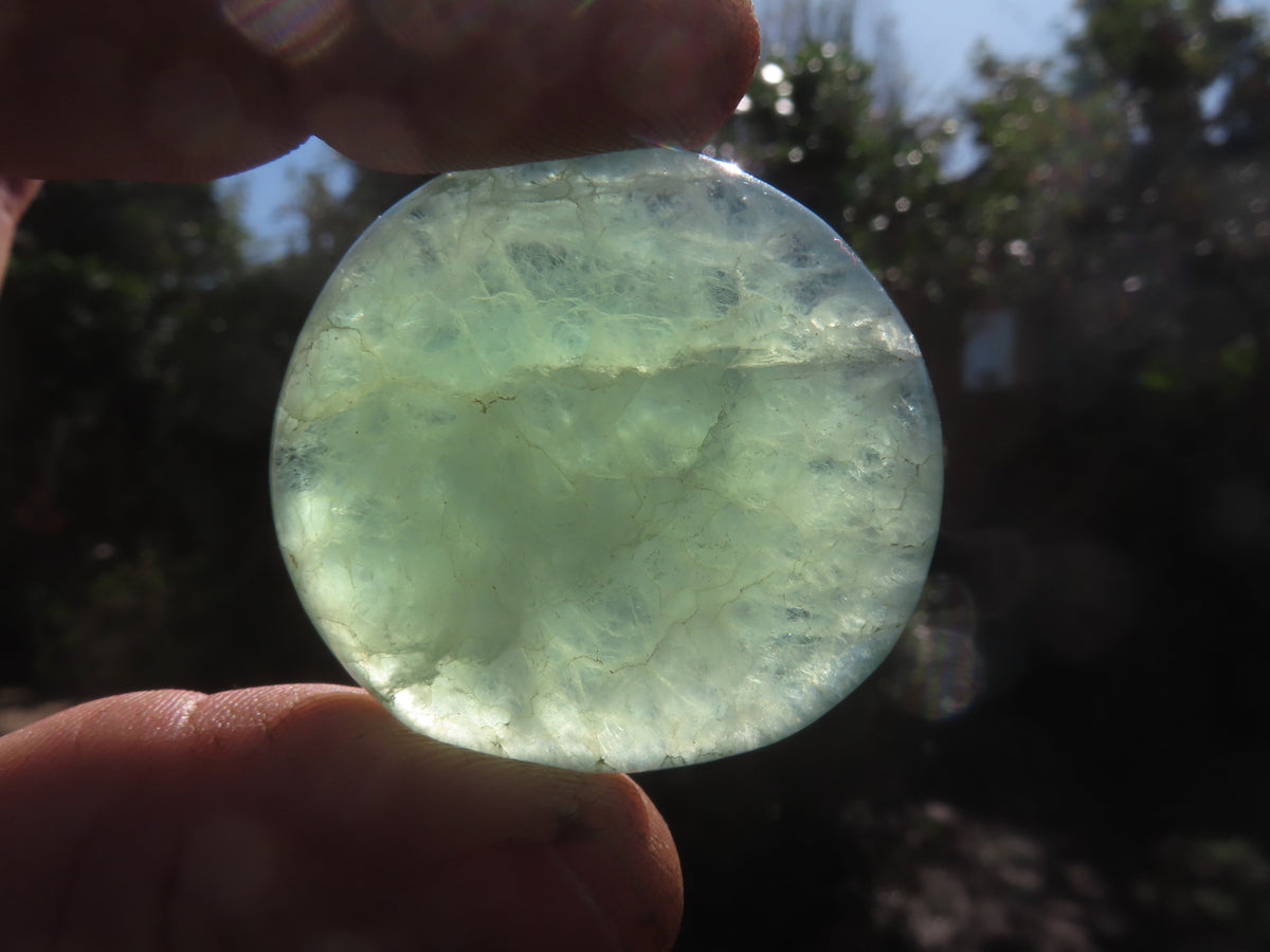 Polished Emerald Fluorite Gallets (Palm Stones) - sold per kg - From Madagascar - TopRock