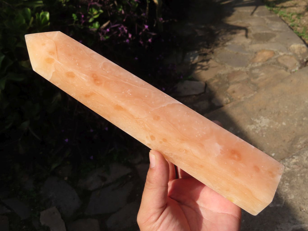 Polished Tall Orange Calcite Towers (Best Quality in Decades!) x 2 From Madagascar - TopRock
