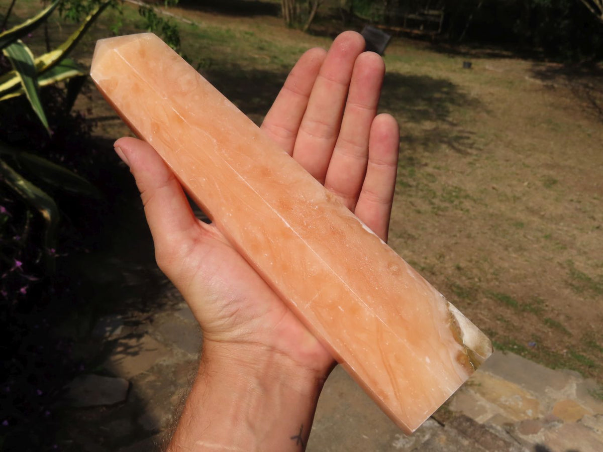 Polished Tall Orange Calcite Towers (Best Quality in Decades!) x 2 From Madagascar - TopRock