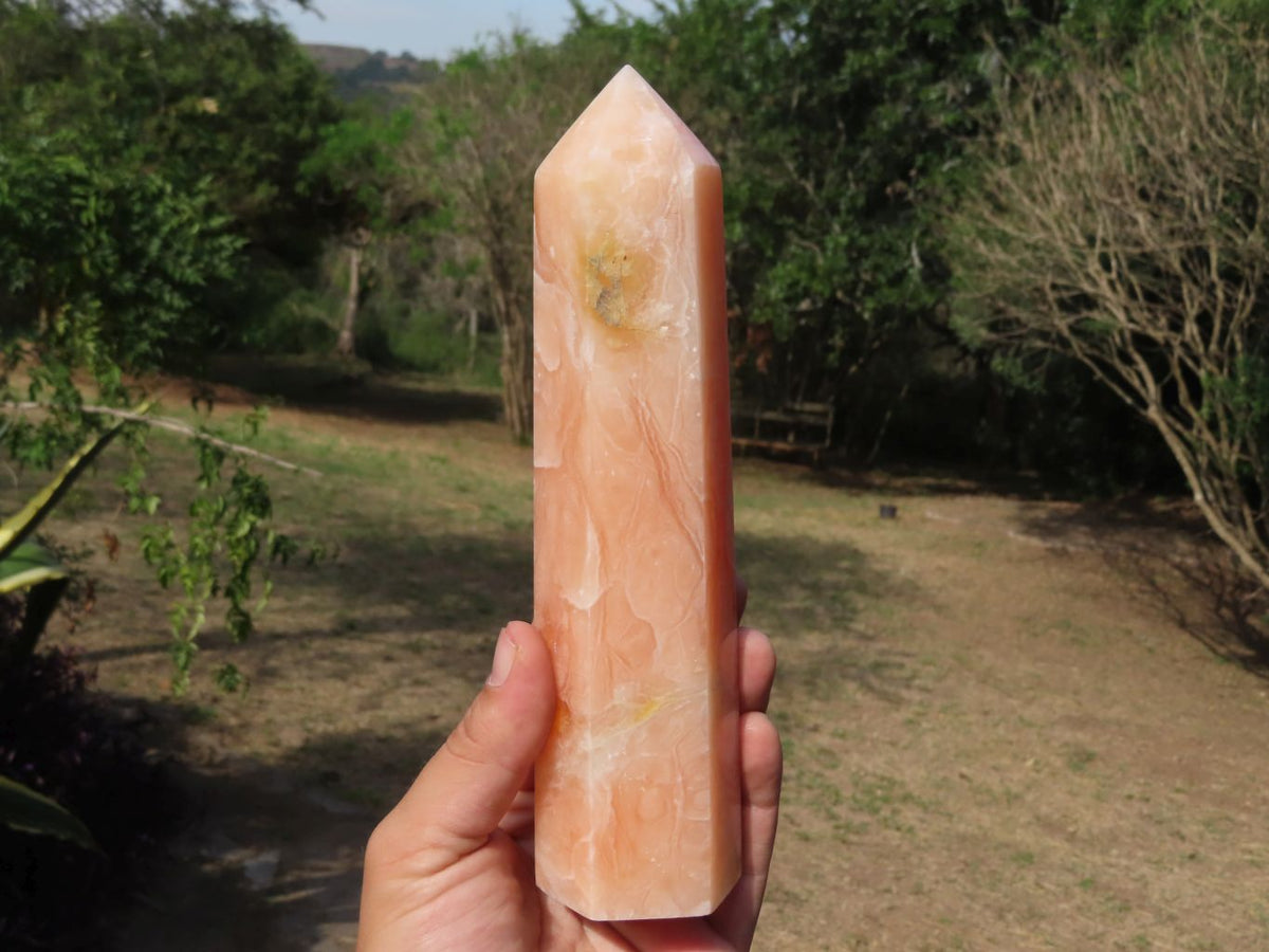 Polished Tall Orange Calcite Towers (Best Quality in Decades!) x 2 From Madagascar - TopRock