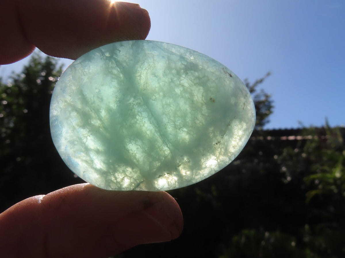 Polished Emerald Fluorite Gallets (Palm Stones) - sold per kg - From Madagascar - TopRock
